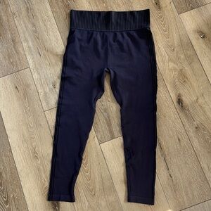 Sage Collective High Waisted Leggings Navy Blue and Black